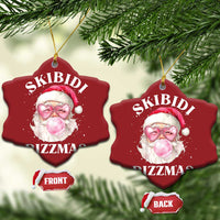 Skibidi Rizzmas Xmas Christmas Ornament Rizz Santa Pink Bubble Gum Funny Xmas Gen Alpha Girl Kids - Wonder Print Shop