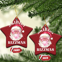 Skibidi Rizzmas Xmas Christmas Ornament Rizz Santa Pink Bubble Gum Funny Xmas Gen Alpha Girl Kids - Wonder Print Shop
