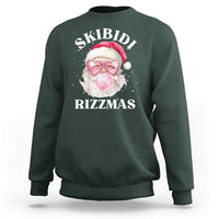 Skibidi Rizzmas Christmas Sweatshirt Rizz Santa Pink Bubble Gum Funny Xmas Gen Alpha Girl Kids - Wonder Print Shop