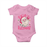 SKIBIDI Rizzmas Santa Baby Onesie Rizz Santa Pink Groovy Funny Xmas Gen Alpha Girl Kids