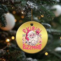 Skibidi Rizzmas Santa Christmas Ornament Rizz Santa Pink Groovy Funny Xmas Gen Alpha Girl Kids - Wonder Print Shop