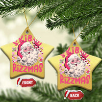 Skibidi Rizzmas Santa Christmas Ornament Rizz Santa Pink Groovy Funny Xmas Gen Alpha Girl Kids - Wonder Print Shop