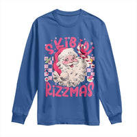 SKIBIDI Rizzmas Santa Long Sleeve Shirt Rizz Santa Pink Groovy Funny Xmas Gen Alpha Girl Kids
