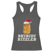 Christmas Skibidi Toilet Rizzler Racerback Tank Top Meme Funny Memes Brainrot Rizz