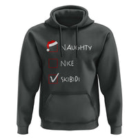 Nice Naughty Skibidi List Santa Claus Sarcastic Hoodie