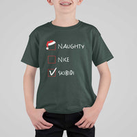 Nice Naughty Skibidi List Santa Claus Sarcastic T Shirt For Kid - Wonder Print Shop