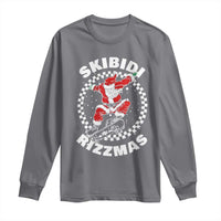 Skibidi Rizzmas Christmas Long Sleeve Shirt Rizz Skateboarding Santa Claus Skater Skateboard Skateboarder
