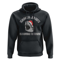 Funny Shark Christmas Hoodie Santa Jaws Is Coming Town