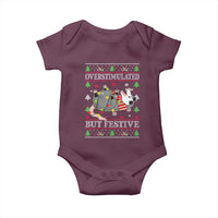 Possum Christmas Baby Onesie Overstimulated But Festive Ugly Christmas