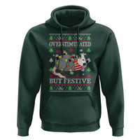 Possum Christmas Hoodie Overstimulated But Festive Ugly Christmas