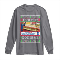 I Got That Dog in Me Ugly Christmas Long Sleeve Shirt Keep 150 Dank Meme Hot Dog Combo