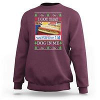 I Got That Dog in Me Ugly Christmas Sweatshirt Keep 150 Dank Meme Hot Dog Combo - Wonder Print Shop