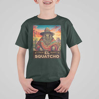El Squatcho Bigfoot T Shirt For Kid Mexican Sasquatch Lovers Cinco De Mayo - Wonder Print Shop
