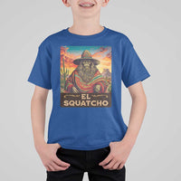 El Squatcho Bigfoot T Shirt For Kid Mexican Sasquatch Lovers Cinco De Mayo - Wonder Print Shop