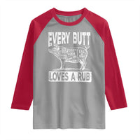 BBQ Raglan Shirt Pork Butt Rub Dad Grill Gift