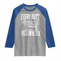 BBQ Raglan Shirt Pork Butt Rub Dad Grill Gift