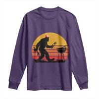Bigfoot BBQ Long Sleeve Shirt Funny Barbecue Sasquatch Lovers Dad Grill Gift