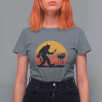 Bigfoot BBQ T Shirt For Women Funny Barbecue Sasquatch Lovers Dad Grill Gift - Wonder Print Shop