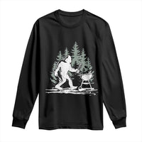 Bigfoot BBQ Long Sleeve Shirt Funny Sasquatch Barbecue Dad Grill Gift