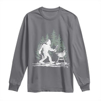 Bigfoot BBQ Long Sleeve Shirt Funny Sasquatch Barbecue Dad Grill Gift