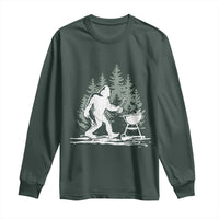 Bigfoot BBQ Long Sleeve Shirt Funny Sasquatch Barbecue Dad Grill Gift