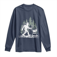 Bigfoot BBQ Long Sleeve Shirt Funny Sasquatch Barbecue Dad Grill Gift