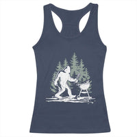 Bigfoot BBQ Racerback Tank Top Funny Sasquatch Barbecue Dad Grill Gift