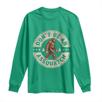 Funny Bigfoot Long Sleeve Shirt Don't Be An Assquatch Retro Outdoor - Wonder Print Shop