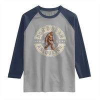 Funny Bigfoot Raglan Shirt Don't Be An Assquatch Retro Outdoor - Wonder Print Shop