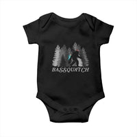 Funny Bigfoot Fishing Baby Onesie Bassquatch Sasquatch In The Forest Yeti - Wonder Print Shop