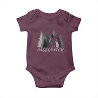 Funny Bigfoot Fishing Baby Onesie Bassquatch Sasquatch In The Forest Yeti - Wonder Print Shop