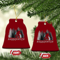 Funny Bigfoot Fishing Ceramic Ornament Bassquatch Sasquatch In The Forest Yeti - Wonder Print Shop