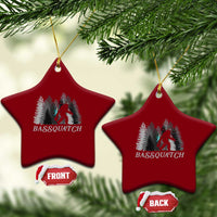 Funny Bigfoot Fishing Ceramic Ornament Bassquatch Sasquatch In The Forest Yeti - Wonder Print Shop