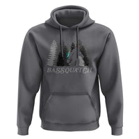 Funny Bigfoot Fishing Hoodie Bassquatch Sasquatch In The Forest Yeti - Wonder Print Shop
