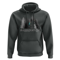 Funny Bigfoot Fishing Hoodie Bassquatch Sasquatch In The Forest Yeti - Wonder Print Shop