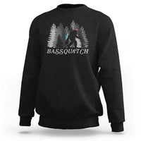 Funny Bigfoot Fishing Sweatshirt Bassquatch Sasquatch In The Forest Yeti - Wonder Print Shop