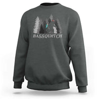 Funny Bigfoot Fishing Sweatshirt Bassquatch Sasquatch In The Forest Yeti - Wonder Print Shop