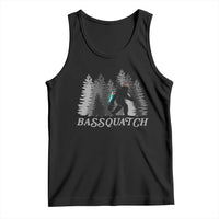 Funny Bigfoot Fishing Tank Top Bassquatch Sasquatch In The Forest Yeti - Wonder Print Shop