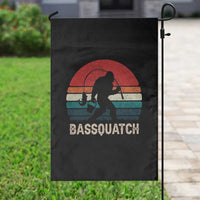 Retro Bigfoot Fishing Garden Flag Funny Retro Sasquatch Bassquatch Fisherman - Wonder Print Shop