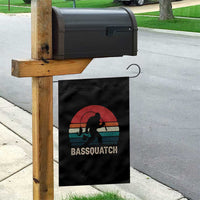 Retro Bigfoot Fishing Garden Flag Funny Retro Sasquatch Bassquatch Fisherman - Wonder Print Shop
