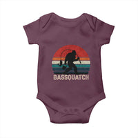 Retro Bigfoot Fishing Baby Onesie Funny Retro Sasquatch Bassquatch Fisherman - Wonder Print Shop
