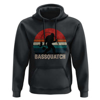 Retro Bigfoot Fishing Hoodie Funny Retro Sasquatch Bassquatch Fisherman - Wonder Print Shop