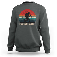 Retro Bigfoot Fishing Sweatshirt Funny Retro Sasquatch Bassquatch Fisherman - Wonder Print Shop