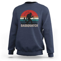 Retro Bigfoot Fishing Sweatshirt Funny Retro Sasquatch Bassquatch Fisherman - Wonder Print Shop