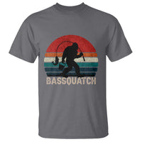 Retro Bigfoot Fishing T Shirt Funny Retro Sasquatch Bassquatch Fisherman - Wonder Print Shop
