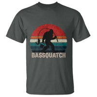 Retro Bigfoot Fishing T Shirt Funny Retro Sasquatch Bassquatch Fisherman - Wonder Print Shop