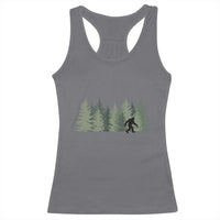 Bigfoot In The Forest Sasquatch Yeti Racerback Tank Top - Wonder Print Shop