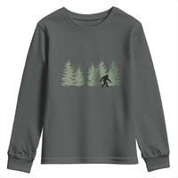 Bigfoot In The Forest Sasquatch Yeti Youth Sweatshirt - Wonder Print Shop