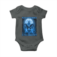 Funny Human By Chance Alpha By Choice Baby Onesie Vintage 90s Alpha Wolf