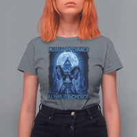 Funny Human By Chance Alpha By Choice T Shirt For Women Vintage 90s Alpha Wolf - Wonder Print Shop